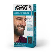 Buy Just For Men Mustache Beard Beard Coloring For Gray Hair With Brush Included For Easy Application With Biotin Aloe And Coconut Oil For Healthy Facial Hair Dark Brown M 45