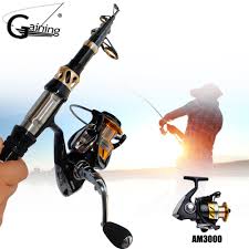 Deep sea fishing rod and reel combos. Telescopic Fishing Rod Reel Set Sea Fishing Rod Travel Rod Boat Rod Kayak Rod Sporting Goods Other Fishing Rods