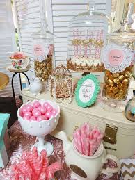 Vintage Retro Baby Shower Party Ideas Photo 15 Of 16 Tea Party Baby Shower Retro Baby Showers Baby Shower Cake Table