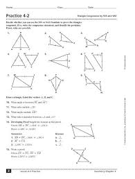 Practice 4 2 Triangle Congruence By Sss And Sas 9th 11th Grade Geometry Worksheets Triangle Worksheet Congruent Triangles Worksheet