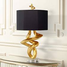 Of height, it's a statement maker on a black base and topped with a white linen drum shade. Kathy Ireland Tribal Impressions Gold Leaf Table Lamp 4f937 Lamps Plus Table Lamp Lamp Lamp Inspiration