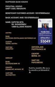 Swift code (bic code) is part of iso 9362 standard. Facebook