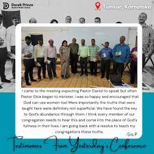 Yesterday, many people were deeply moved and their lives were transformed  by the Holy Spirit, At the Derek Prince Ministries India Pastors and  Leaders Conference in Tumkur, Karnataka. Led by our Directors