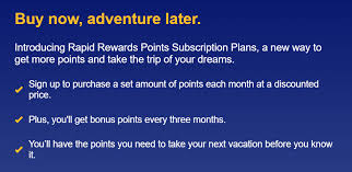 1x points on all other purchases; Southwest Airlines Launches Points Subscription Plans Loyaltylobby
