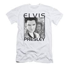 Elvis Presley Shirt Slim Fit Up Front White T Shirt Slim Fit T Shirt Shirts