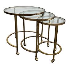 Brass Glass Nesting Tables 3 In 2020 Nesting Tables Glass Nesting Tables Table