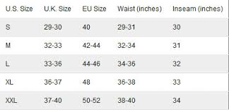 31 genuine acu alternate size chart