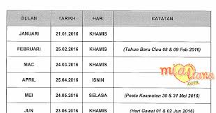Jadual gaji penjawat awam pembayaran bulanan bagi tahun 2021. Jadual Tarikh Pembayaran Gaji Bulanan Kakitangan Awam 2016 Mia Liana