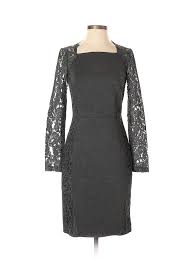 Details About Elie Tahari Women Gray Casual Dress 0