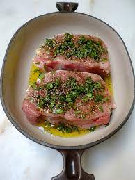 Fabienne's grilled center cut pork chops. Darina Allen S Pork Chops With Sage Ina Garten S Roasted Asparagus With Parmesan And My Own Smashed Potatoes C H E W I N G T H E F A T