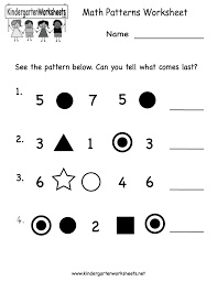 Kindergarten Math Patterns Worksheet Printable Kindergarten Math Worksheets Free Kindergarten Math Worksheets Math Patterns