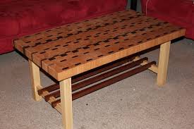 It may still be cold out, but we've been thinking about summer (and how to update our outdoor space) all winter long. Butcher Block Coffee Table By Integritywoodworks Lumberjocks Com Woodworking Community