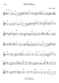 Easy violin pieces for beginners in this article, i have hunted down pieces for the less experienced violinist that are both rewarding and challenging to play. Violin Sheet Music Petite Fleur Very Easy Level Bechet