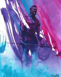 Brian Decosta Painting By Sports Artist David Roman Gym Art Gym Wallpaper Fitness Art