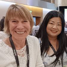 Our very own "Dino" Don Lessem, Val Jones, and Barbara Koenig of Carl Stahl  Architecture in Oceanografic's coral reef tunnel for the @eaza_official  Directors' Day conference in Valencia, Spain. #dinodoninc  #eazaconference2025 #DirectorsDay