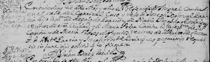 1736 Marriage of Joseph Cristobal Garcia and Maria Petronila Cantu