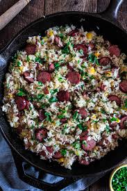 It tastes healthy but not at all in a bad depriving way. Dirty Rice With Smoked Sausage And Bacon Olivia S Cuisine