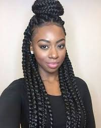 Bring exceptional attitudes with great smiles when weaving! Box Braids African American Braided Updo Hairstyle Braided Hairstyles Updo Braids For Black Hair African American Braided Hairstyles