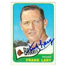 Frank Lary autographed baseball card (Milwaukee Braves) 1965 Topps #127