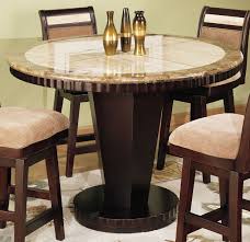 Picture Of Armen Living Corallo Counter Height Round Dining Table W Pedestal Ba Counter Height Kitchen Table Set Kitchen Table Settings Dining Table In Kitchen