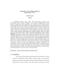 Bahasa indonesia dipakai dalam hubungan antarbadan pemerintah dan penyebarluasan informasi kepada masyarakat, untuk kepentingan perencanaan dan. Https Www Syekhnurjati Ac Id Jurnal Index Php Ibtida Article Download 124 126