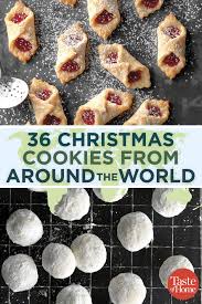Whether it's snickerdoodles, butter cookies, sugar cookies and more, you can't go wrong with any of these. 40 Christmas Cookies From Around The World Traditional Christmas Desserts Christmas Cooking Cookies Recipes Christmas