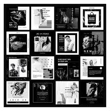 Black And White Photo Booth Template Black Riviera Social Media Pack Social Media Pack Instagram Design Instagram Template Design