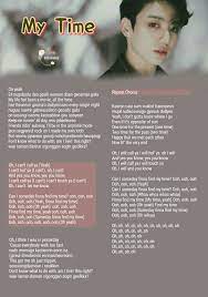 Jungkook My Time Lyrics Kutipan Lirik Lagu Lagu Lirik Lagu