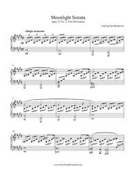 Free sheet music on other sites. Moonlight Sonata Beethoven