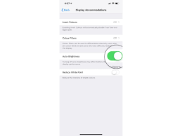 4.scroll all the way down and turn off auto brightness. Disable Auto Brightness How To Enable Or Disable Auto Brightness In Iphone Ipad