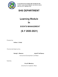 LESSON 1 Events Management