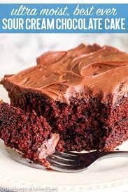 Hot Homemade Chocolate Clean Eating Snacks Recipe Sour Cream Chocolate Cake Sour Cream Recipes Chocolate Cake Recipe Moist