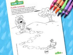 Color these colorful monsters in their colors. Sesame Street Printables