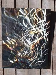 Painting With Metal And Heat Made Out Of 16 Gauge Steel The Design In Made With A Grinder And The Colors Comes From The Drindi Art Lessons Metal Art Painting