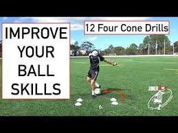 12 Four Cone Drills To Do At Home Lockdown Training Joner 1on1 Football Training Youtube Football Training Cone Drills Drill