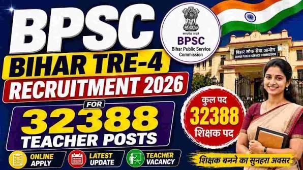 Bihar BPSC TRE 4.0 Teacher Recruitment 2026 Apply Online for ...