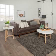 Walker edison modern round coffee table black bbf32srdctbmcr best buy. Manor Park Mid Century Modern Round Coffee Table White Marble Light Oak Walmart Com Walmart Com