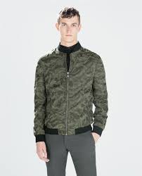 Zara Hombre Cazadora Bomber Polipiel Camuflaje