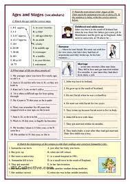 Ages And Stages Vocabulary Vocabulary Vocabulary Exercises Life Skills Lessons