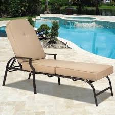 Best Choice Products Outdoor Chaise Lounge Chair W Cushion Pool Patio Furniture Outdoor Chaise Lounge Chair Lounge Chair Outdoor Pool Lounge Chairs