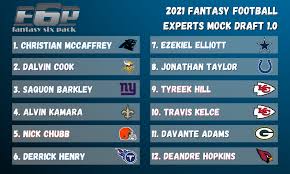 Our largest label 5x2 draft kit $33. 2021 Fantasy Football Experts Mock Draft 1 0 Fantasy Six Pack