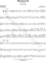 Hello Violin Married Life Sheet Music Violin Solo In F Major Download Print Sku Mn0199663