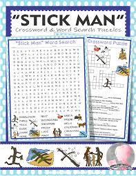 Stick Man Activities Donaldson Crossword Puzzle And Word Searches Crossword Puzzle Word Bank Early Childhood Literacy