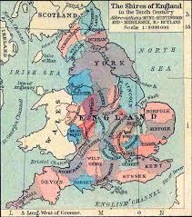 Map Of England In The 10th Century The Shires England Map Map Of Britain History Of England