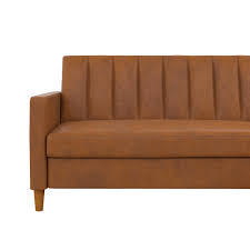 With a sofa and armchair, everyone in the family can get comfortable. Dhp Celine Sectional Futon And Couch With Storage Camel Faux Leather Walmart Com Walmart Com