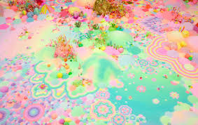 Technicolor Floor Installations Made With Vibrant Candy And Toys Candy Art Taste The Rainbow Candy Room