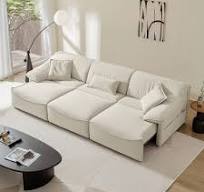 Sofa Kulit Ruang Tamu Abu-abu Muda Sofa Besar Berkualitas ...
