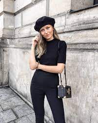 Beret All Black Coffer Bag Outfit French Parisian Chic Livia Auer Livia Auer Instagram Fotos Und Video Outfits With Hats Parisian Chic Beret Outfit