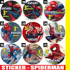 Model kue ultah ini menjadi sangat populer di jabodetabek saat ini. 60 Stiker Spiderman Label Bag Kue Souvenir Ultah Ulang Tahun Shopee Indonesia