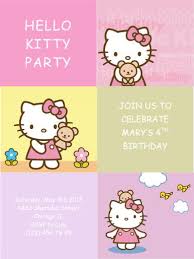 Hello Kitty Birthday Card Printable Free Thank You Hloom Com Hello Kitty Invitation Card Hello Kitty Invitations Hello Kitty Birthday Invitations
